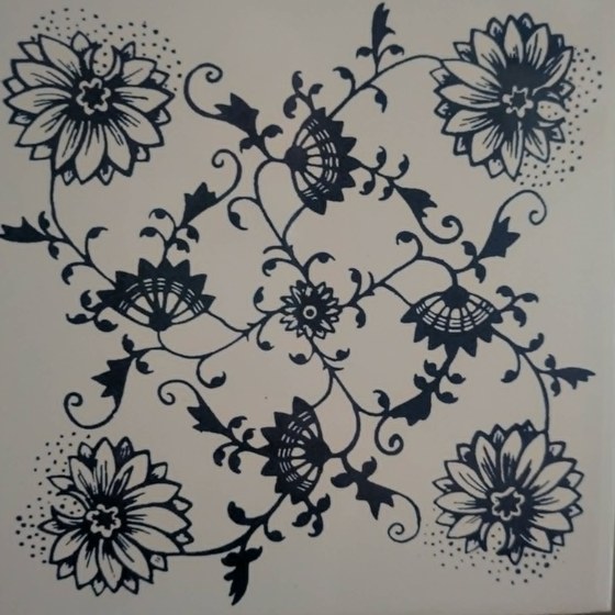 the tile on the wall